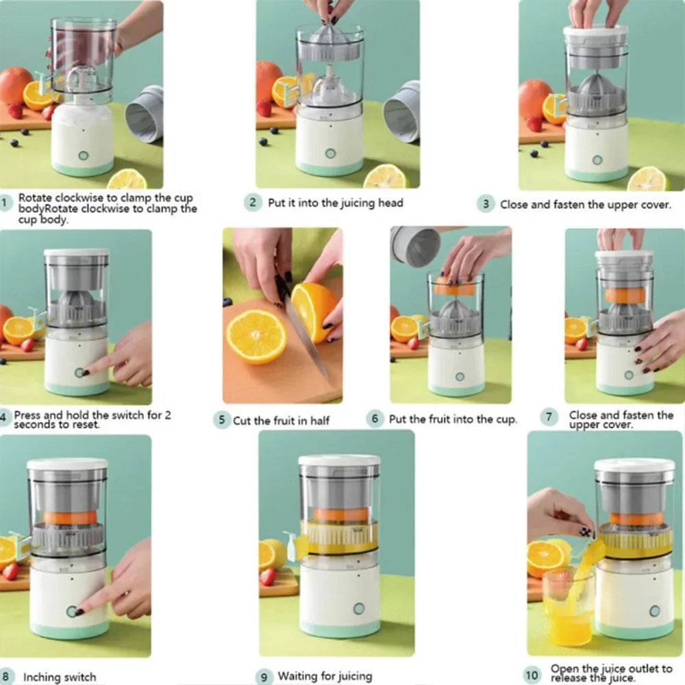 Portable USB Rechargeable Fruit Juicer
