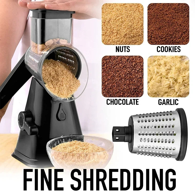 Rotary Vegetable Shredder with Suction Base