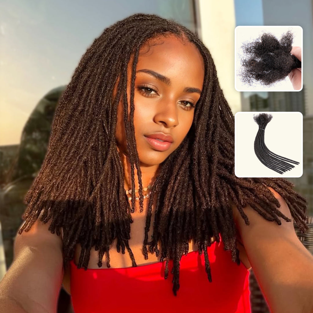 Extension Loc 100% Cheveux Humains – Pointes Bouclées | 50 Brins 8-14 pouces