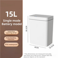Poubelle de salle de bain intelligente,poubelle pour maison intelligente 15L