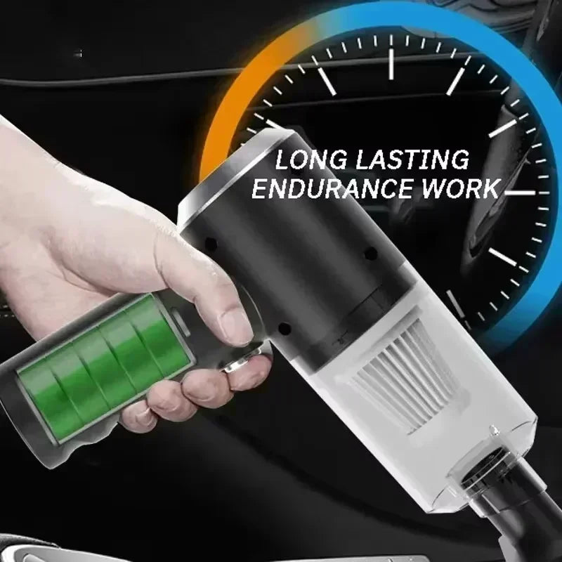Aspirateur de voiture sans fil 2900000PA, recharge USB, 1200mAh, nettoyeur double usage humide/sec, aspirateur portatif sans fil haute puissance 2026 ﻿