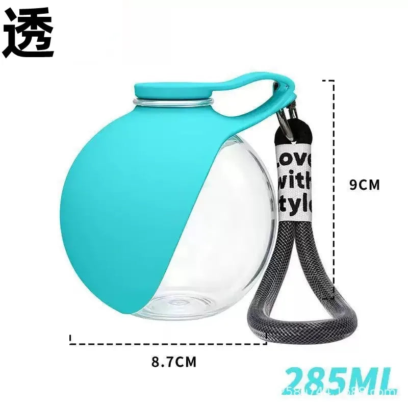 Bouteille d'eau portable pour chien en acier inoxydable, distributeur d'eau de voyage pour chat avec bol, bouteille d'eau anti-fuite pour chiot pour la marche et la randonnée