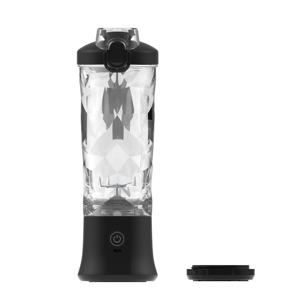 Blender portable avec gobelet de 20 oz, rechargeable par USB-C, autonettoyant, sans fil, pour smoothies, gym, bureau.