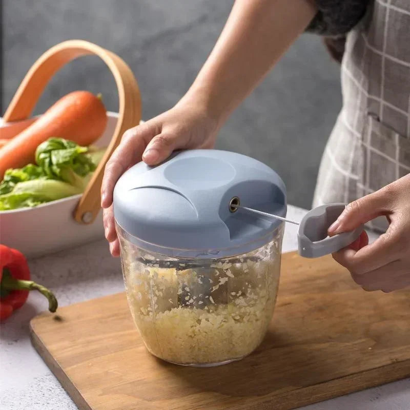 Nouveau broyeur coupe-oignon végétal accessoires de cuisine 500/900ML hachoir à viande manuel hachoir à ail rotation presse à ail
