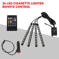 Lampe d'ambiance LED pour l'intérieur de la voiture, 36, 48, 72 LED, lumière de pied, télécommande sans fil, contrôle par application musicale