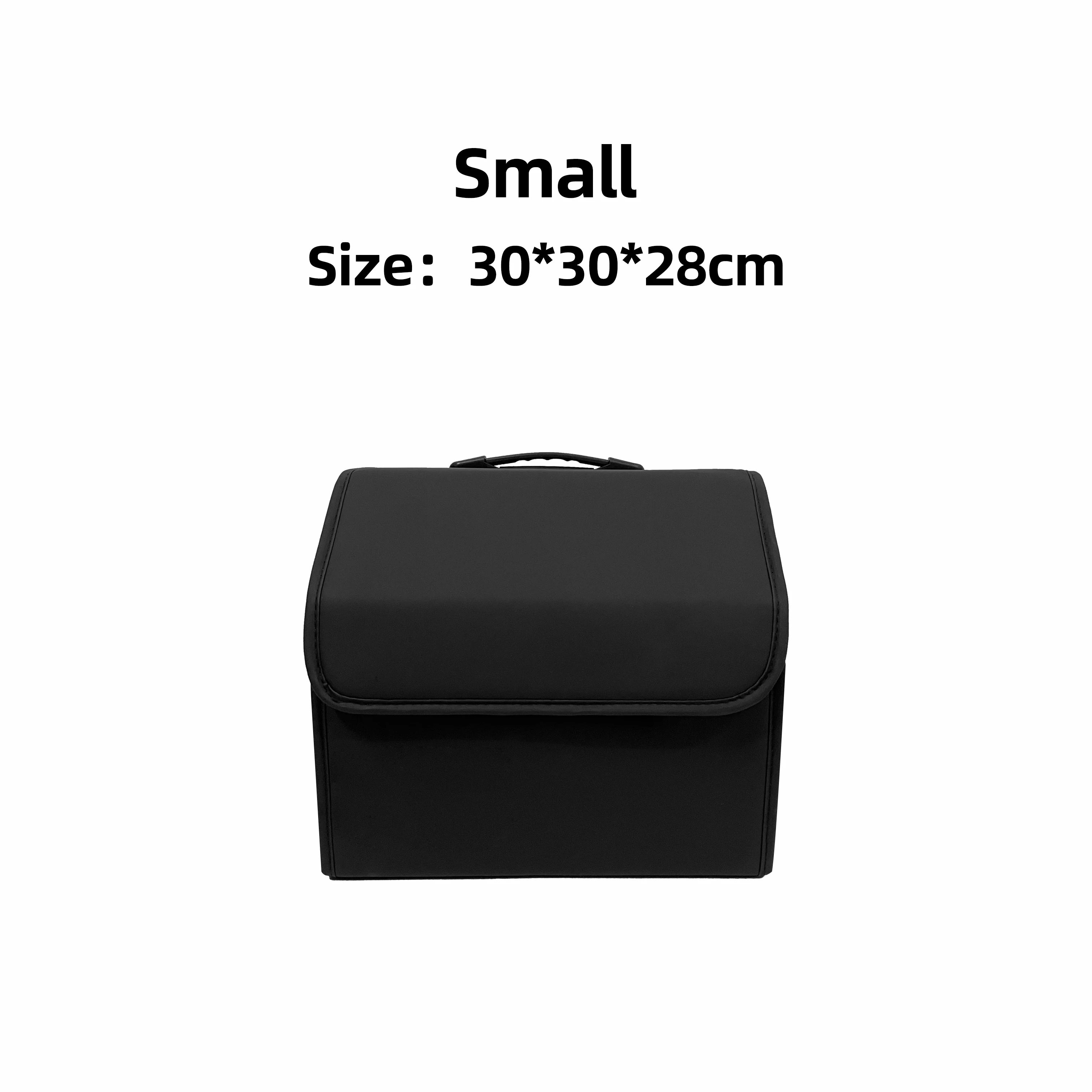 Boîte de rangement en cuir PU, organisateur de rangement de coffre de voiture pliable polyvalent