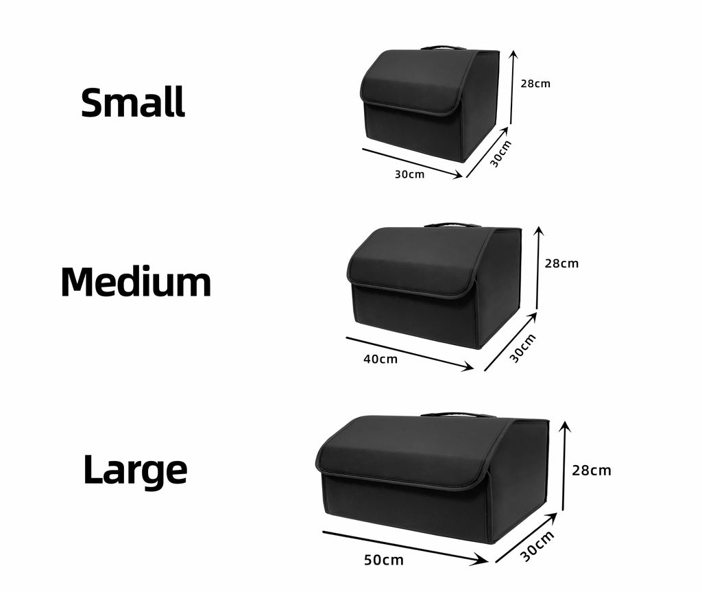 Boîte de rangement en cuir PU, organisateur de rangement de coffre de voiture pliable polyvalent