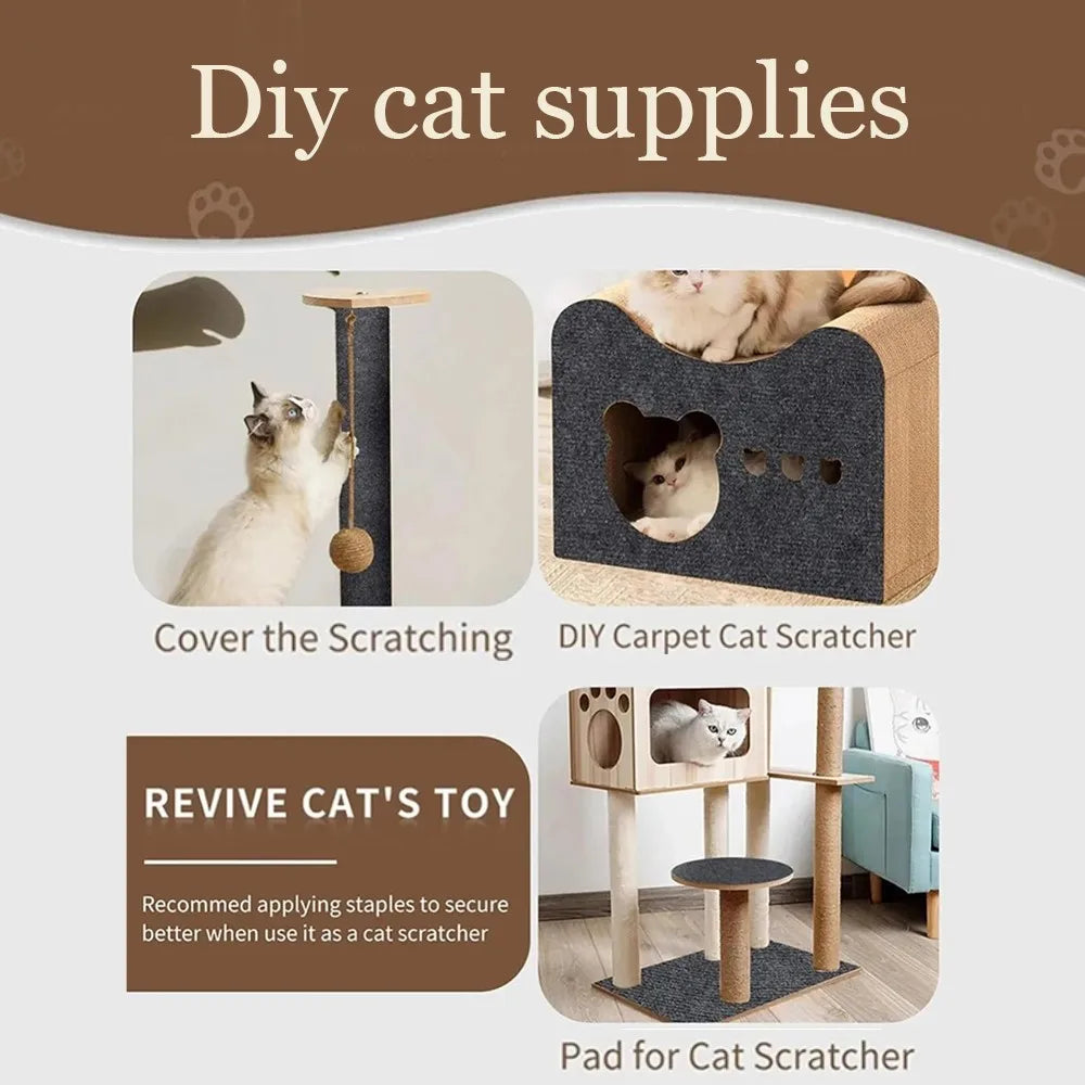 Tapis à gratter auto-adhésif pour chat, tapis à gratter pour chat, mur d'angle, bricolage, protection de meubles de canapé