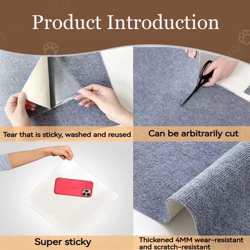 Tapis à gratter auto-adhésif pour chat, tapis à gratter pour chat, mur d'angle, bricolage, protection de meubles de canapé