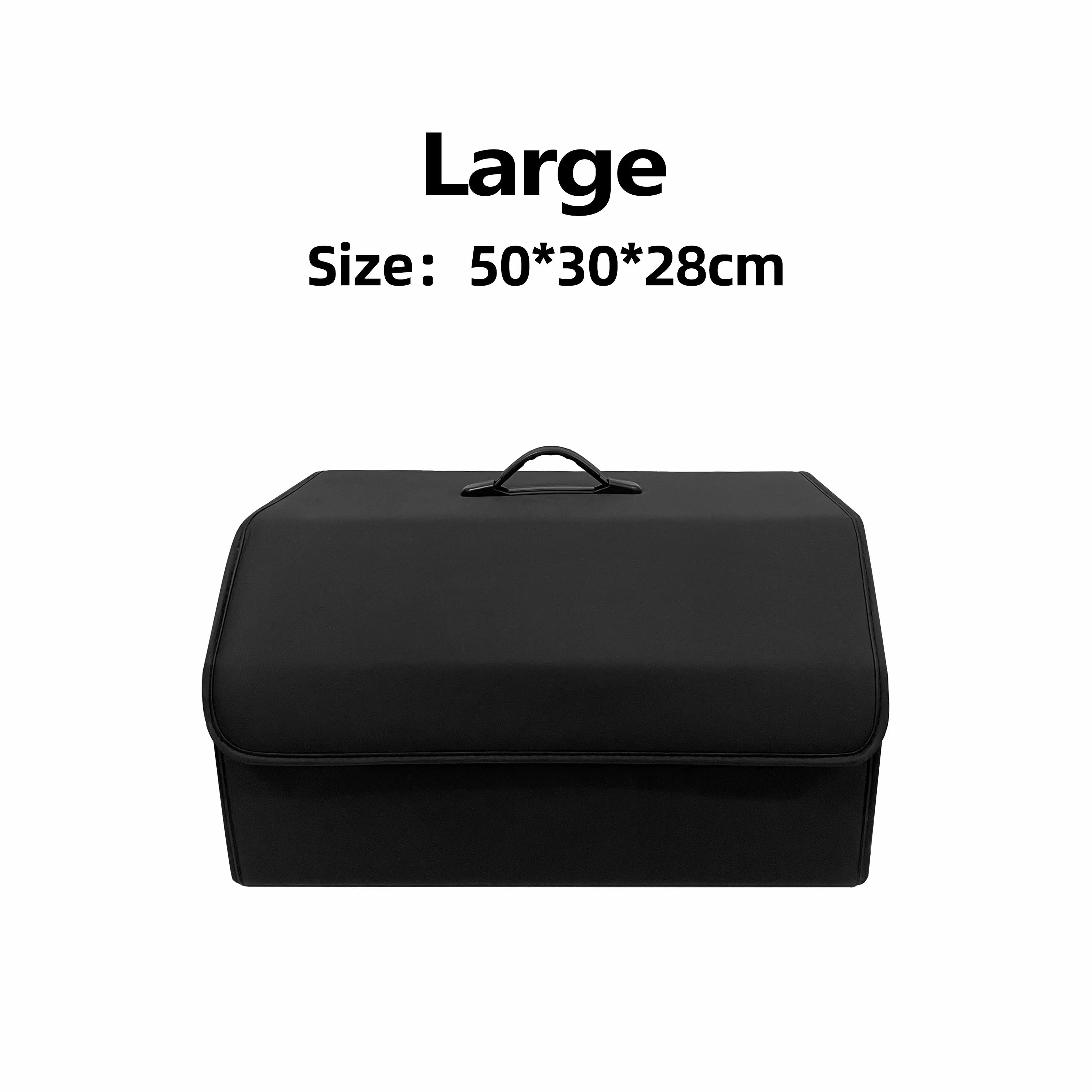 Boîte de rangement en cuir PU, organisateur de rangement de coffre de voiture pliable polyvalent