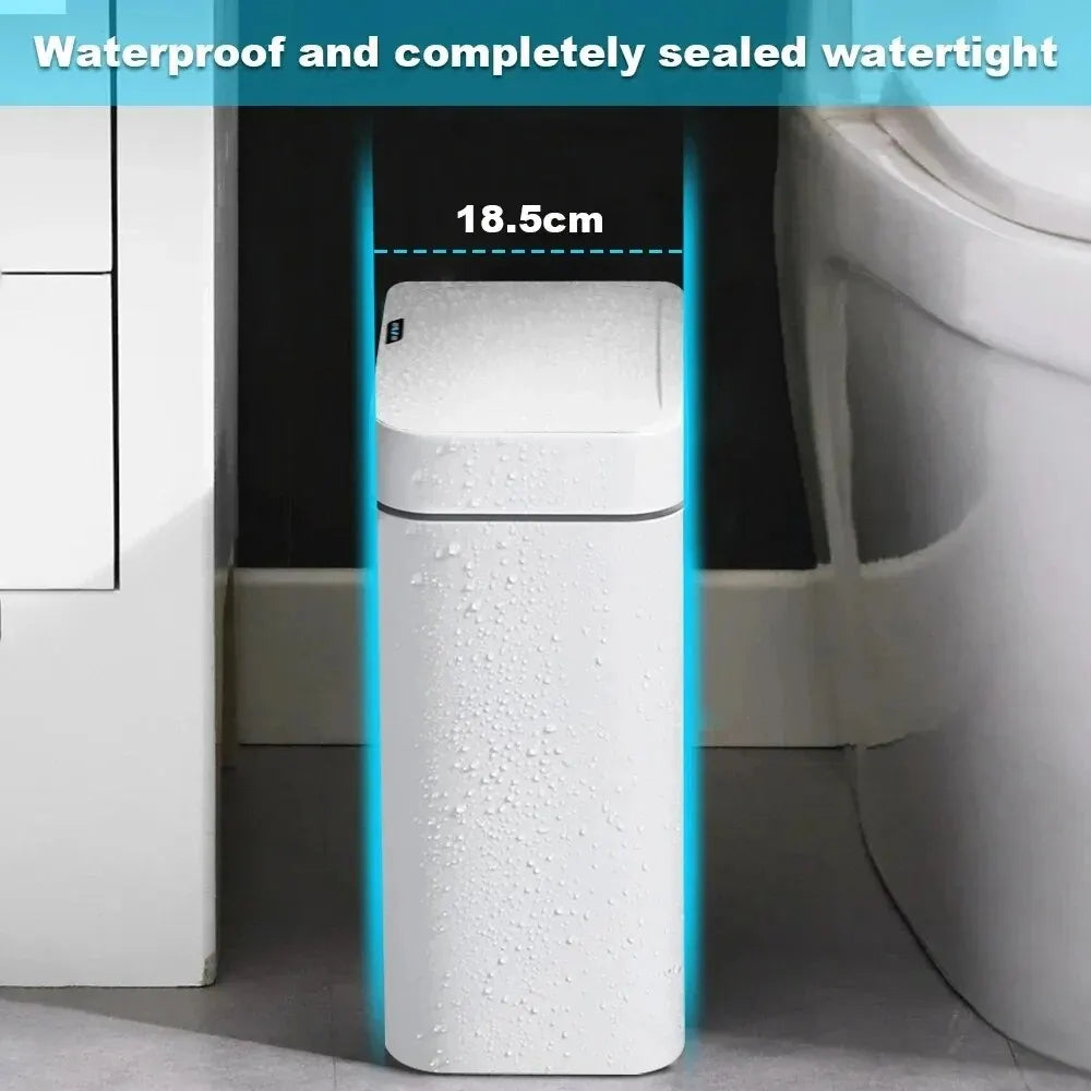 Poubelle de salle de bain intelligente,poubelle pour maison intelligente 15L