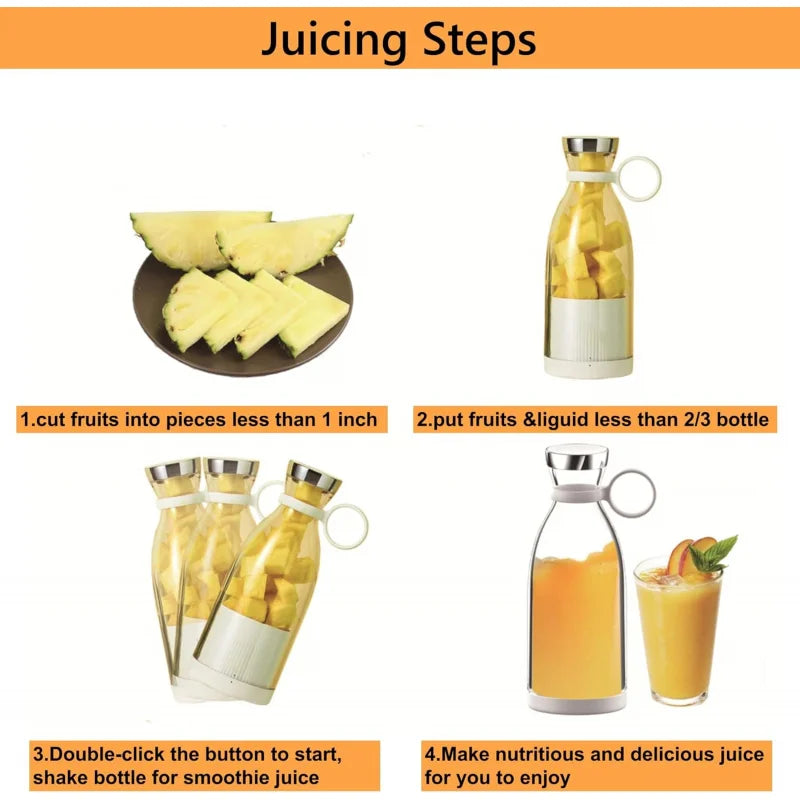 Mini mélangeur électrique Portable, presse-agrumes, mélangeur de Smoothies aux fruits, chargement magnétique Usb, Machine multifonctionnelle pour jus